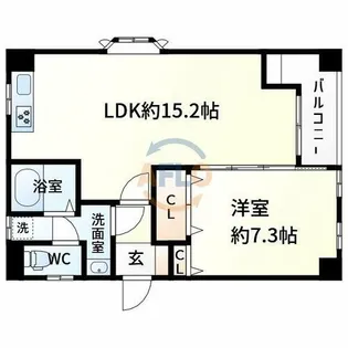 アルシェ江坂【2階】の間取り