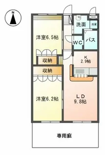 コーポ砂田【1階】の間取り