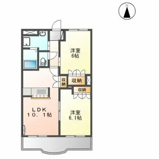 グランディール東海【3階】の間取り