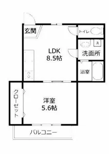 マーリエOKOSHI【1G号室】の間取り