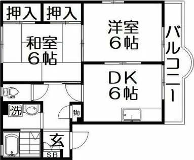 メゾン南春日丘【1階】の間取り