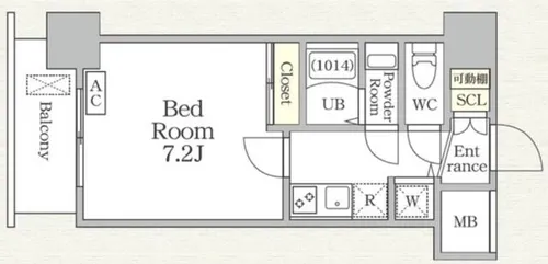 アドバンス大阪城ベレッツァ【2階】の間取り