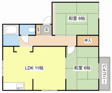 コーポ西村【202号室】の間取り