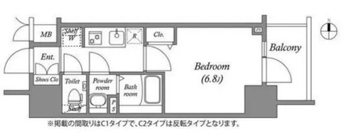 アドバンス大阪ストーリア【2階】の間取り