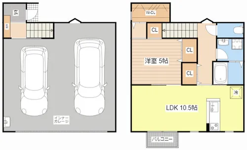 ビバン・ハウス【Ⅴ号室】の間取り