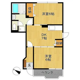 コートピア D棟【1階】の間取り