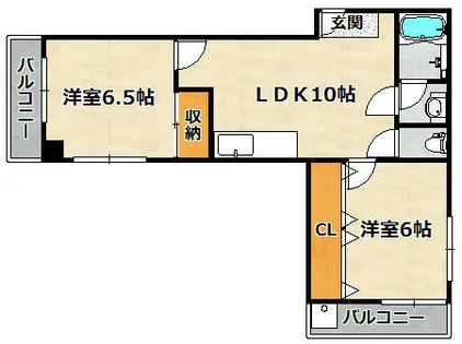 WING兵庫駅前通【2階】の間取り