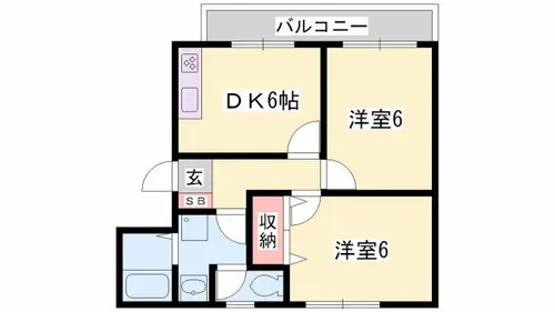 プチ・ボヌール【203号室】の間取り