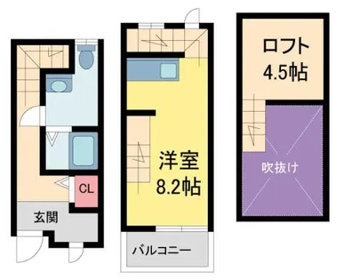 クラブメゾン 川西中央【104号室】の間取り