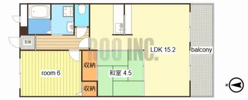 スタットニューヘン英賀保【203号室】の間取り