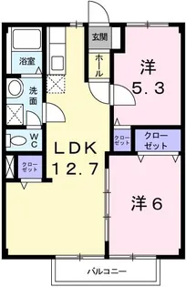 アーバンライフ旭陽B【105号室】の間取り