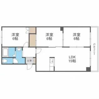 北海道札幌市東区東苗穂五条3丁目【マンション】の間取り