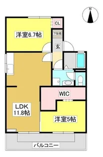 Glanz【101号室】の間取り