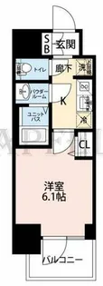 プレサンス松屋町ヴェルデス【2階】の間取り