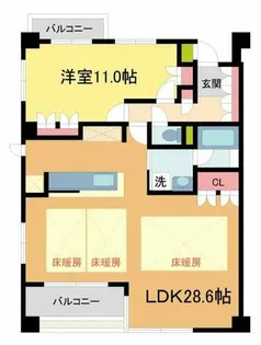プレシェスト芦屋【3階】の間取り