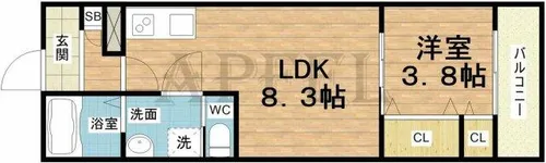 センターポート【3階】の間取り