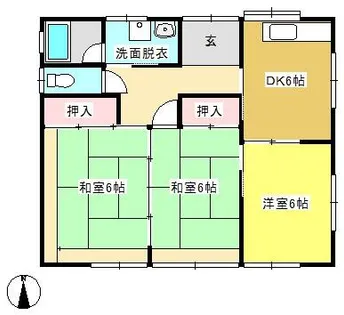 愛知県蒲郡市新井町南【一戸建】の間取り