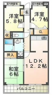 シティ南落合【7階】の間取り