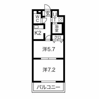 2Kの間取り画像