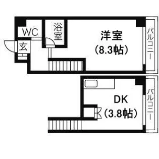 メープル北円山【2階】の間取り