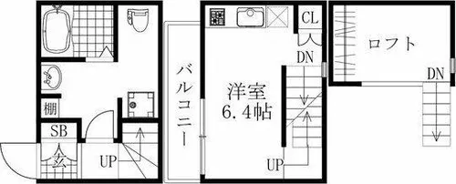 LE COCON砂口町【1階】の間取り