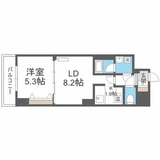 ビッグパレス南5条【11階】の間取り