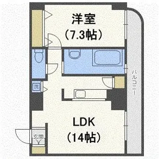 AMSTOWER南6条【11階】の間取り