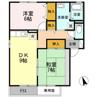 セピアコート B棟【1階】の間取り