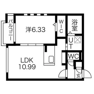 プレミアシティ札幌【2階】の間取り