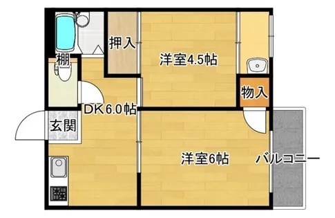 ヴィラナリー大道【3階】の間取り