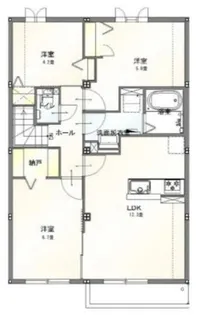 福岡県那珂川市中原6丁目【アパート】の間取り