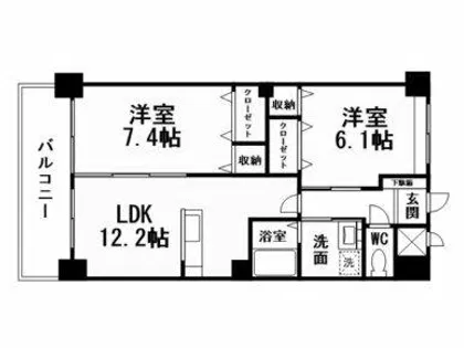 カリブ【10階】の間取り