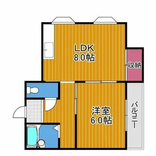 グレイスフルコーポイチカワⅡ【2階】の間取り
