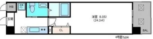 大阪府大阪市淀川区木川東4丁目【マンション】の間取り