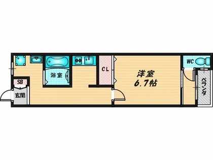 稲田大発マンション【2階】の間取り
