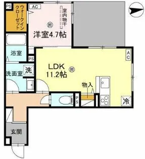 D-ROOM瓜破NORTH【1階】の間取り