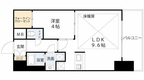 プレサンス立売堀アーバンスタイル【12階】の間取り