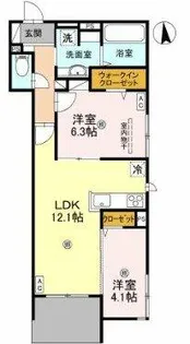 D-ROOM瓜破SOUTH【1階】の間取り