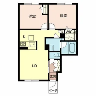 ラ グリシーヌ姫路南【0106号室】の間取り