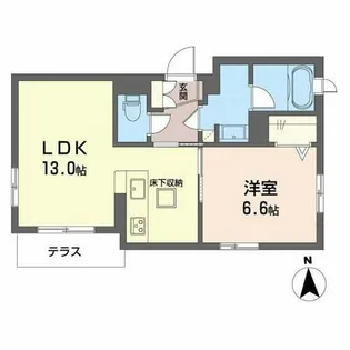 シャーメゾン ソレイユ【1階】の間取り