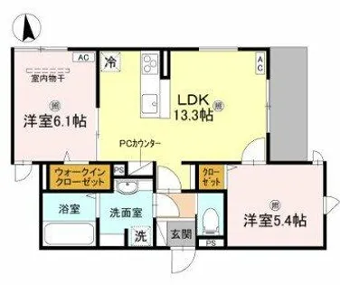 D-ROOM瓜破SOUTH【3階】の間取り