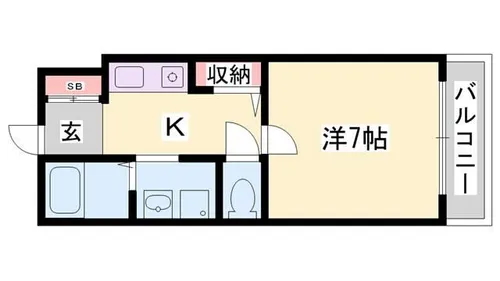 土山中村コーポⅡ【403号室】の間取り