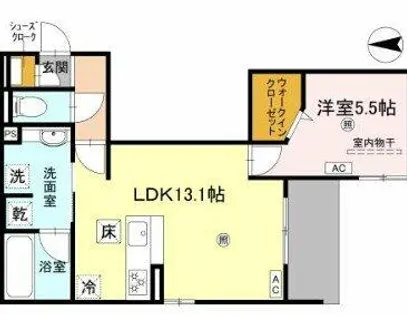 TORISIA平野西Ⅰ【3階】の間取り