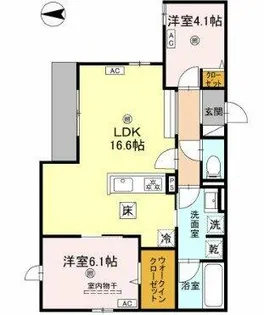 TORISIA平野西Ⅰ【2階】の間取り