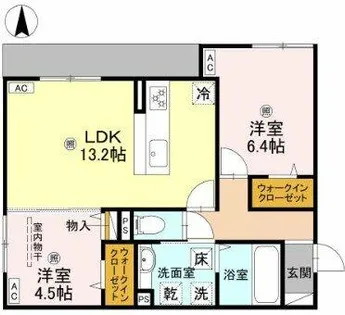 パサログランデ背戸口【3階】の間取り