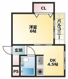 オリタマンション【402号室】の間取り