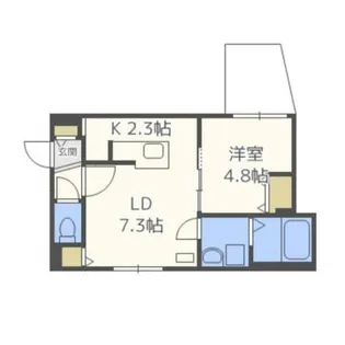 ブランシャールチェレステ鳥居前【1階】の間取り
