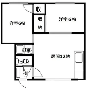 リバーサイドマンション【2階】の間取り