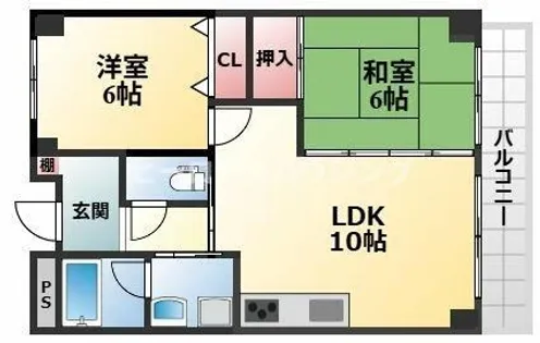 大阪府豊中市庄内栄町5丁目【マンション】の間取り