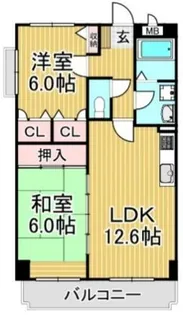 福岡県大野城市筒井5丁目【マンション】の間取り